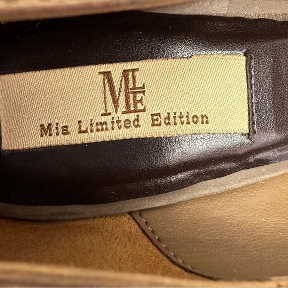 Mia Limited Edition Cosmopolitan Peep Toe Leopard Print Suede Heels size 8 - Picture 7 of 9